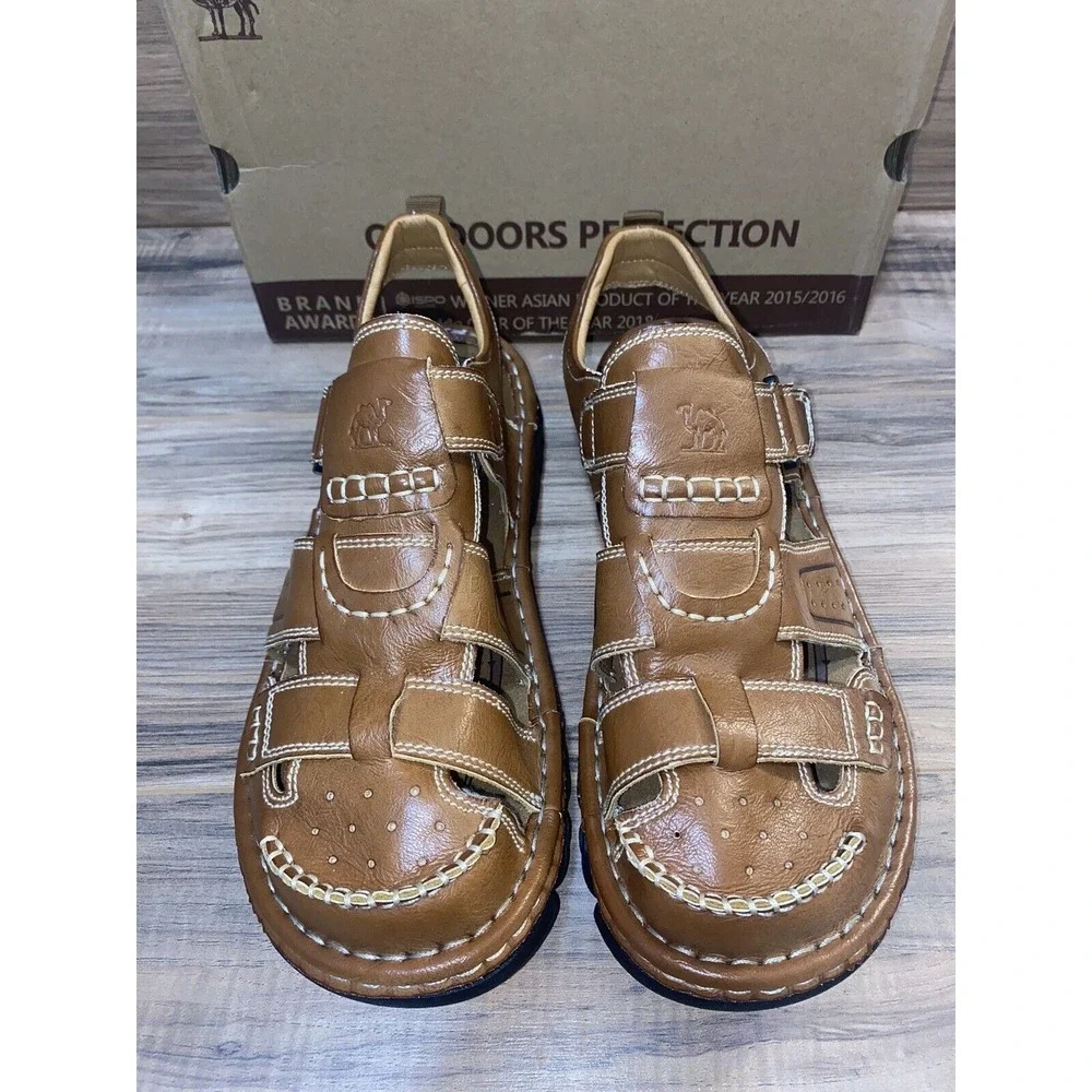 READ DESCRIPTION CAMEL CROWN Men's Leather  Closed toe Fishermen Sandal , Sz‎